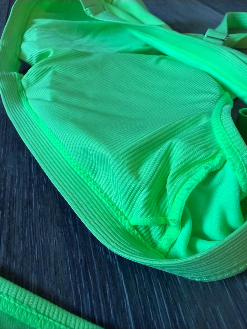 Cabana Del Sol Neon Ribbed Bikini Set - Picture 6 of 6